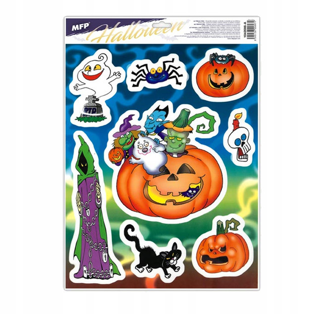 Naklejki Halloween Okienne HA005 30x42cm MIX 1szt.