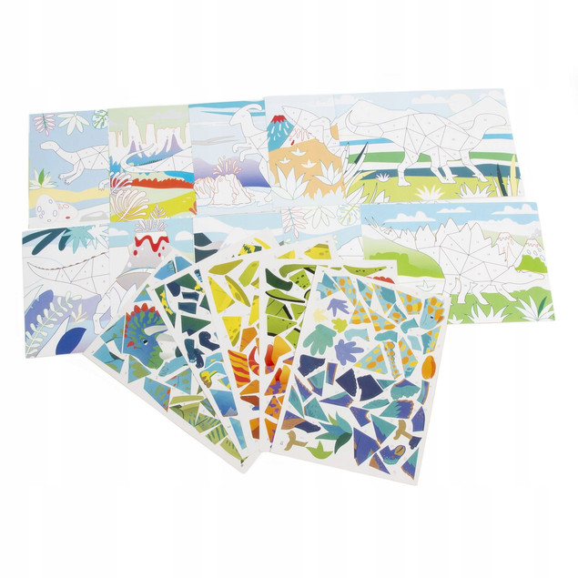 Kreatywna wyklejanka po numerach Dinozaury Kidea