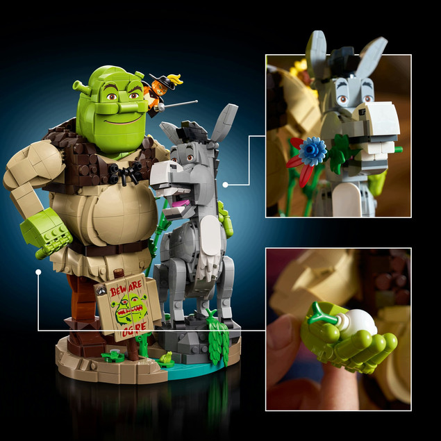 LEGO 72423 Shrek, Osiołek i Kot w Butach – Zestaw Kolekcjonerski dla Dorosłych