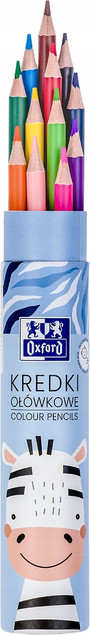 Kredki Ołówkowe Oxford Kids w Tubie 12 Kolorów Zajączek