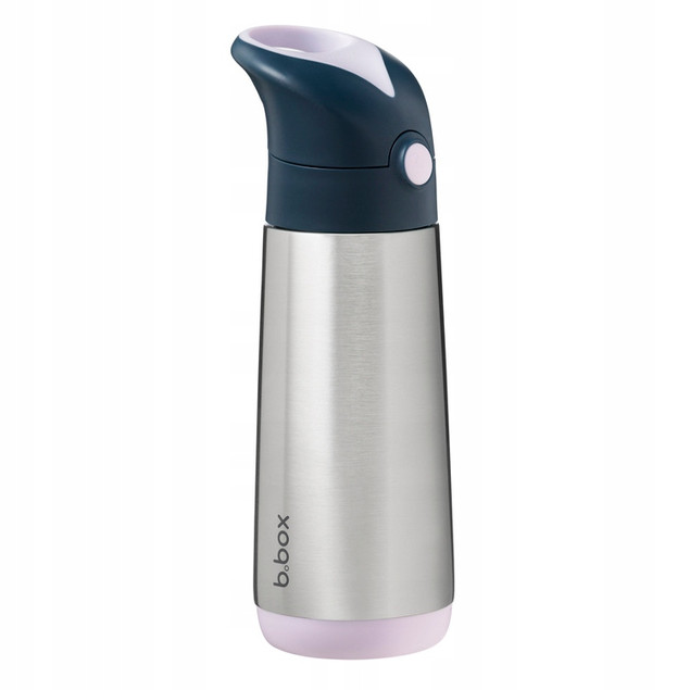 B.box Bidon Termiczny Ze Słomką Indigo Rose 500 ml Stal Nierdzewna