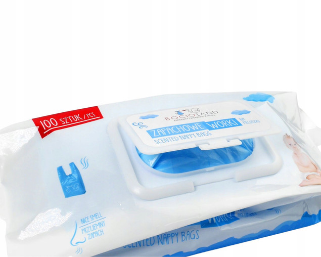 Bocioland pachnące woreczki na zużyte pieluchy 100 sztuk
