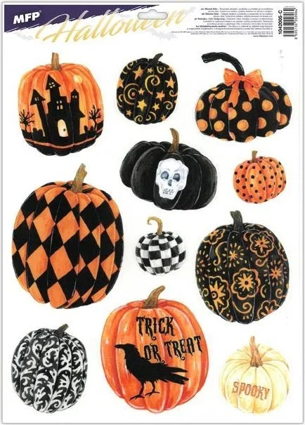 NAKLEJKA FOLIA NA OKNO SZYBĘ HALLOWEEN 30X42CM HA004 MFP