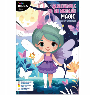 KIDEA Malowanie Po Numerach Dla Dzieci WRÓŻKI Farby Obraz 30x20cm