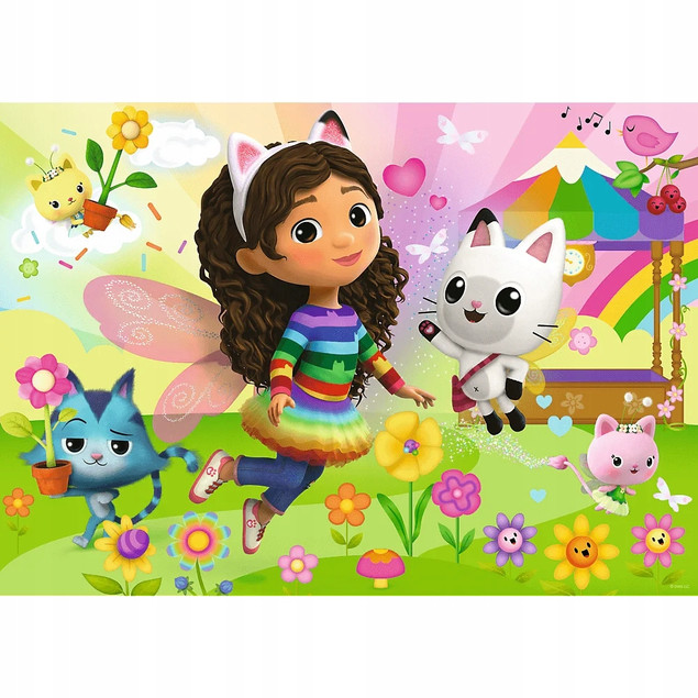 Puzzle Brokatowe Koci Domek Gabi 100 elementów Trefl
