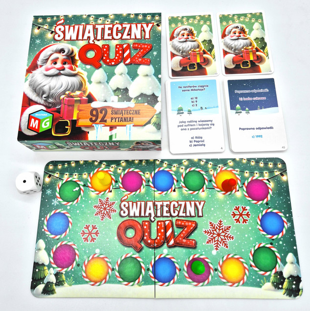 ŚWIĄTECZNY QUIZ Gra Karciana Edukacyjna 7+ Multigra 0530
