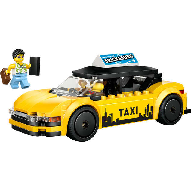 LEGO City 60487 Żółta taksówka elektryczna z minifigurkami