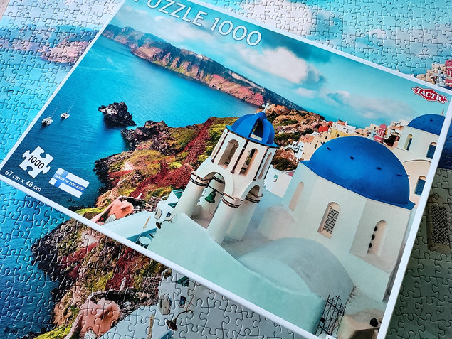 Puzzle Tactic Santorini, Grecja 1000 elementów Krajobraz Wyspy