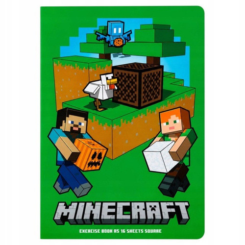 Zeszyt A5 Minecraft Astra – 16 kartek, trójlinie