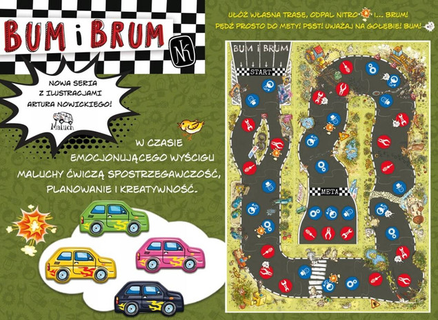PuzzloGra BUM i BRUM Rajd Malucha Puzzle Gra I. Nowicki 3+ Nasza Księgarnia