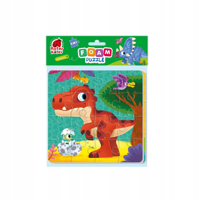 Puzzle Piankowe Dinozaury 2w1 24EL. Układanka 3+ Roter Kafer