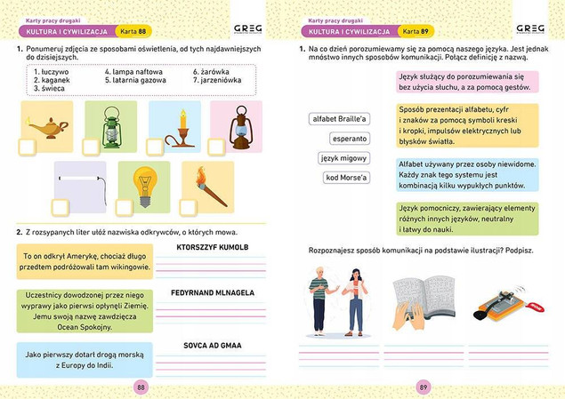 Drugaki Karty Pracy W Szkole I W Domu Klasa 2 SP Greg