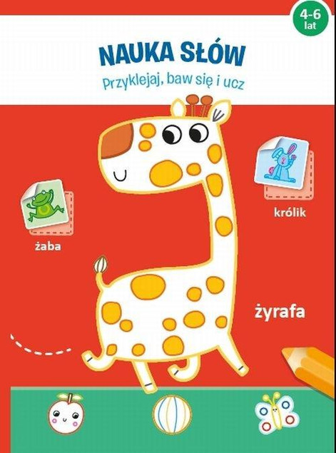Nauka słów Przyklejaj baw się i ucz Praca zbiorowa