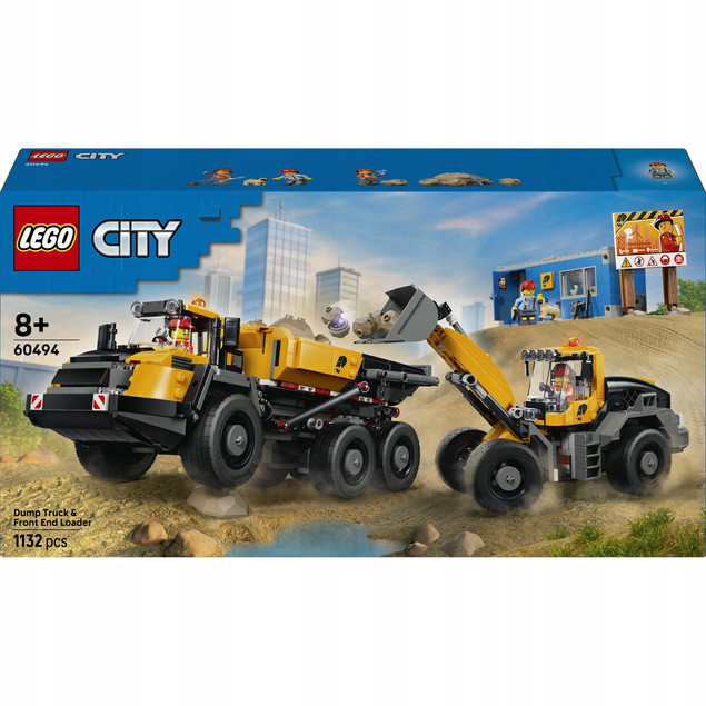 LEGO City 60494 Wywrotka i Ładowarka Czołowa – Plac Budowy