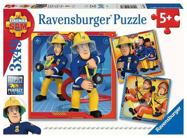 PUZZLE 3X49 STRAŻAK SAM NA RATUNEK!, RAVENSBURGER