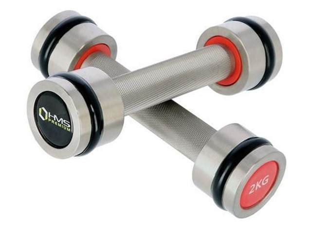 Hantle chromowane, radełkowane 2 x 2 KG HH02 HMS