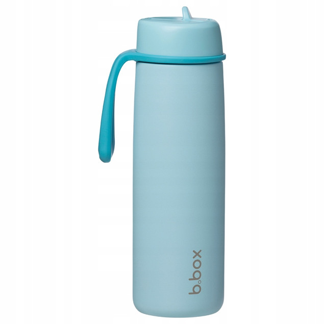 B.box Butelka Termiczna Lagoon 690 ml Niebieska ze Słomką