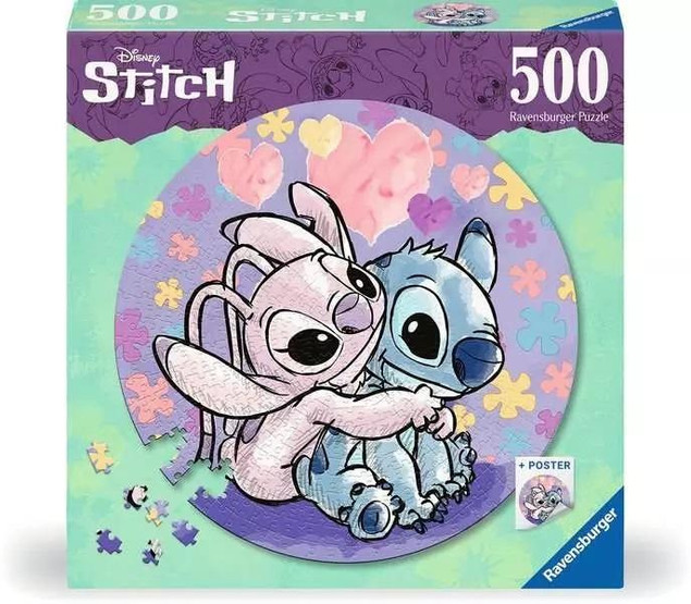 Puzzle 500 Elementów Stitch Lilo i Stitch Angel Ravensburger Disney