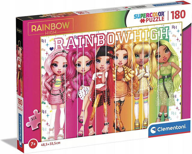 PUZZLE 180 SUPERCOLOR RAINBOW HIGH, CLEMENTONI