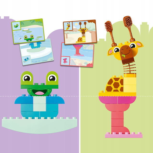 LEGO DUPLO 10472 Kreatywne Budowanie Zwierzątek | Zabawa Edukacyjna dla Dzieci 3+
