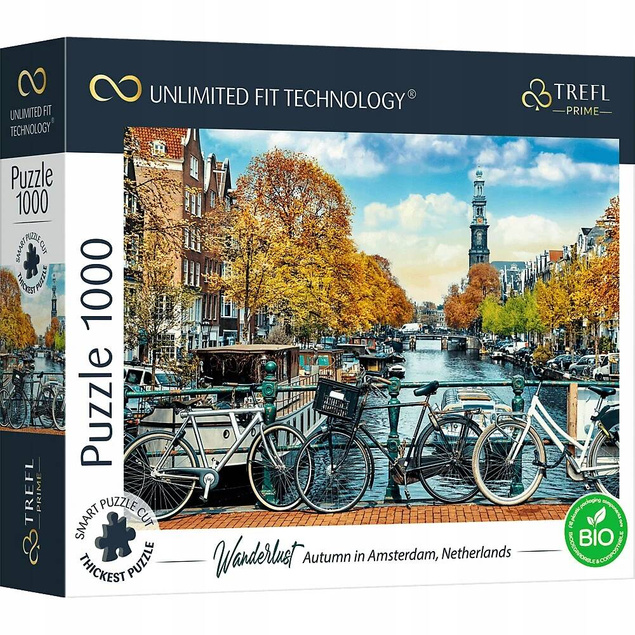 Puzzle 1000 Układanka Jesień AMSTERDAM Holandia Krajobraz 12+ Trefl 10702