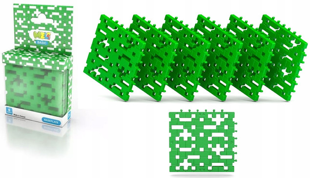 Meli Basic Baseplate Zestaw 6 Zielonych Płytek Konstrukcyjnych