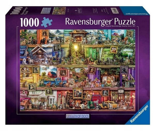 Puzzle Ravensburger 1000 elementów Puzzle 1000: Psy w bibliotece