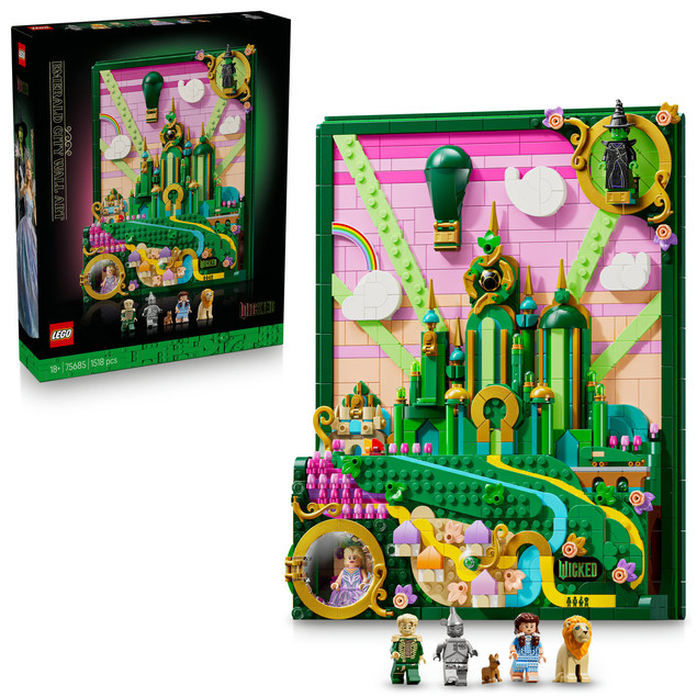 Klocki LEGO Wicked Obraz Emerald City (75685) – 1518 el. Kolekcjonerska Dekoracja