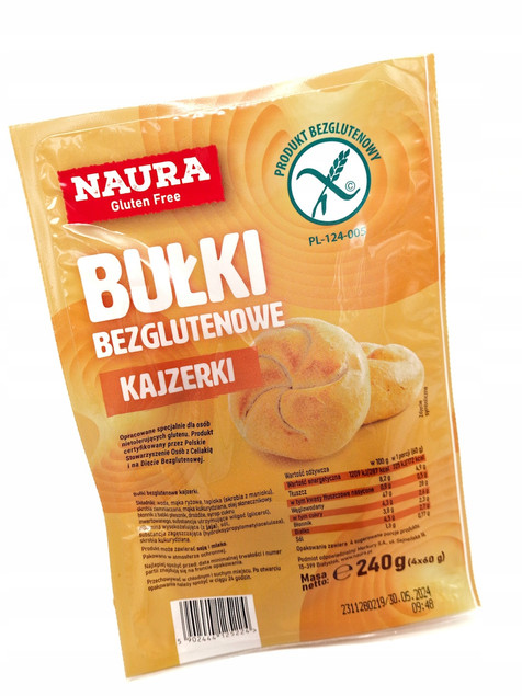Naura bułki kajzerki bezglutenowe 4 sztuki 240g
