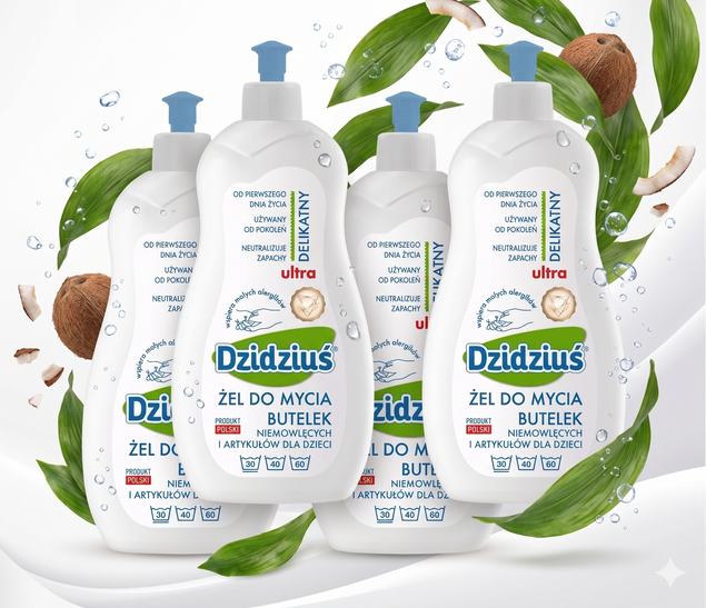 Żel do mycia butelek i smoczków 4x500 ml – Dzidziuś