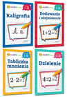 ZESTAW 4 Książeczek - DODAWANIE ODEJMOWANIE MNOŻENIE DZIELENIE KALIGRAFIA
