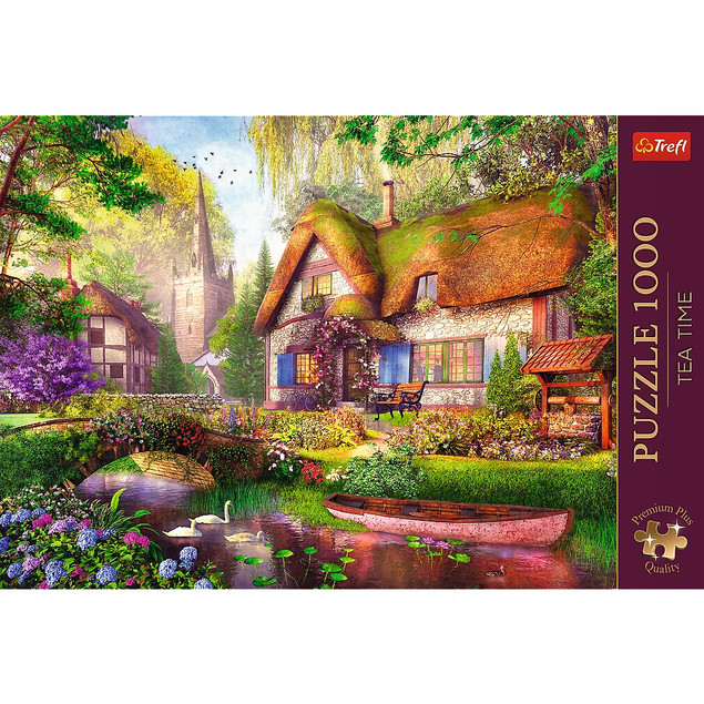 Puzzle 1000 Tea Time Chatka w lesie - Trefl