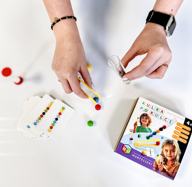 Gra zręcznościowa Multigra Kulka po kulce Montessori