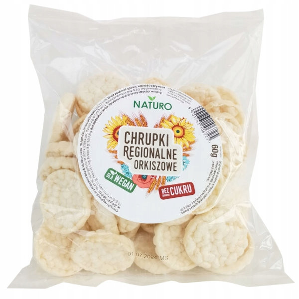 Chrupki Naturo orkiszowe bez cukru 60 g