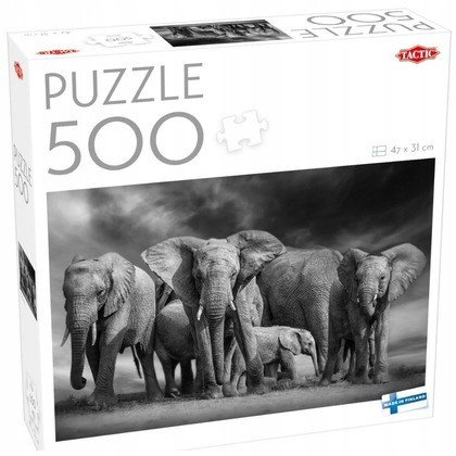 Puzzle 500 elementów Słonie Tactic