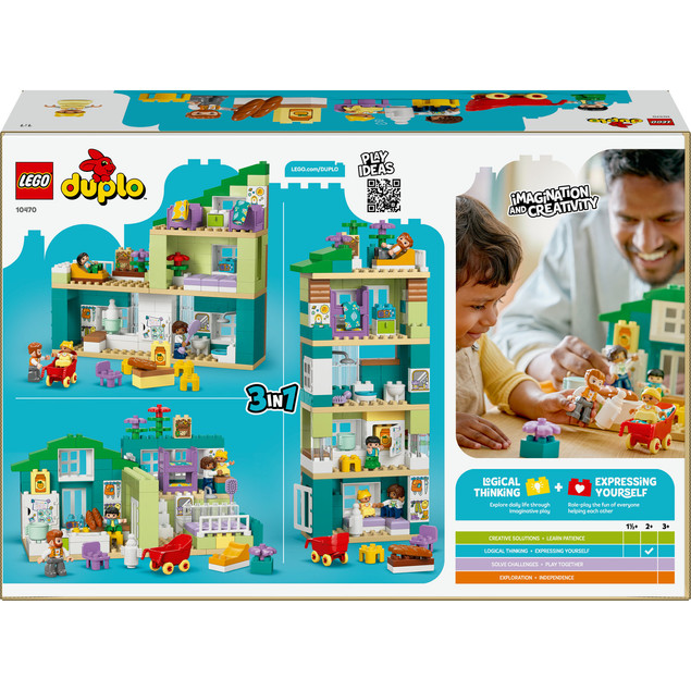 LEGO 10470 DUPLO Nowoczesny dom rodzinny 3 w 1 z figurkami