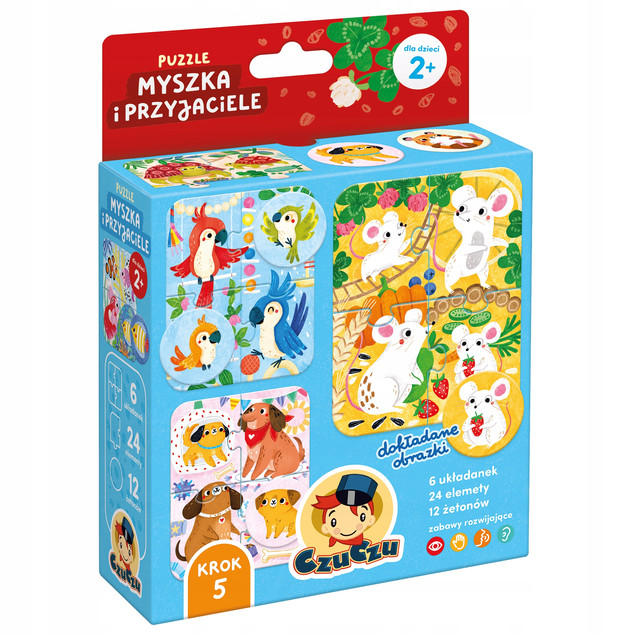 CzuCzu Puzzle Myszka i przyjaciele 2+ Gra edukacyjna