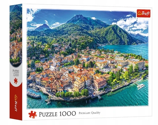 Puzzle Trefl 1000 elementów MENAGGIO NAD JEZIOREM COMO WŁOCHY TREFL_1