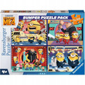 Ravensburger Minionki: Gru i Minionki IV - Puzzle 4 x 100 elementów