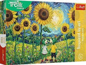 Puzzle 100 Rodzina Treflików Spacer wśród słoneczników Inspired By Art