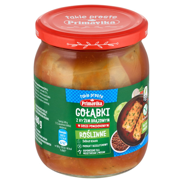 Gołąbki wegetariańskie z ryżem naturalnym Primavika 480 g