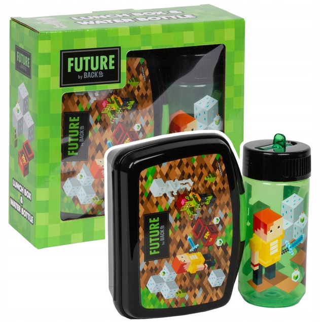 ZESTAW Śniadaniowy Śniadaniówka i Bidon Lunchbox MINECRAFT 330 ml Derform