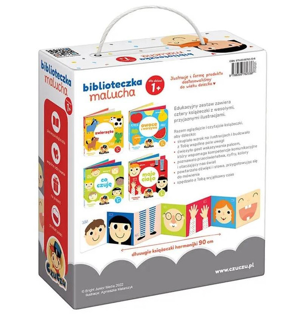 Biblioteczka Malucha 4 książeczki harmonijki 1+ CzuCzu