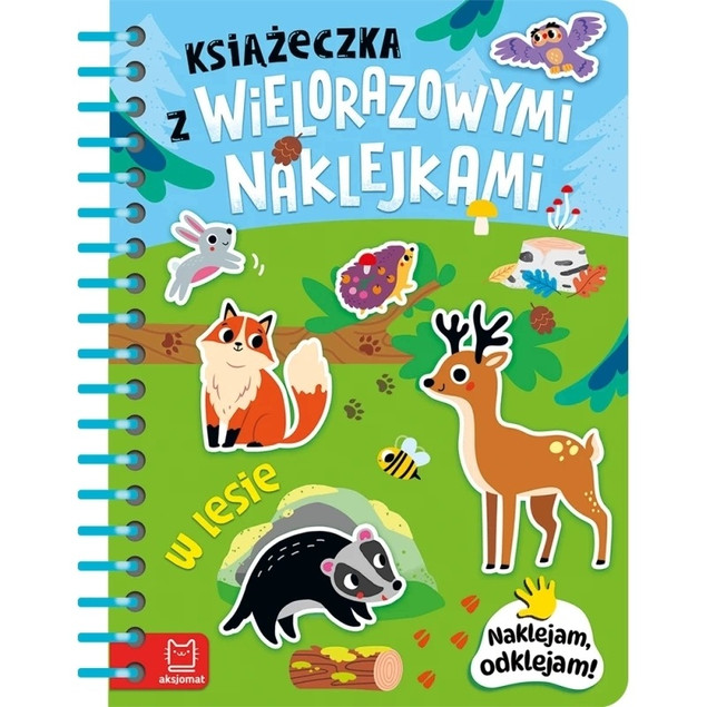 Książeczka z Wielorazowymi Naklejkami 3D W Lesie | Naklejam, Odklejam | Rozwój Kreatywności