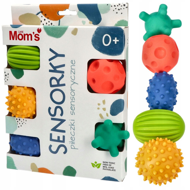 MOM'S CARE Piłeczki Sensoryczne Pastelowe 5 sztuk