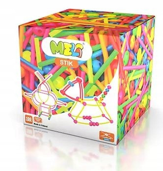 KLOCKI MELI STICK NEON PATYCZKI + KULKI 150 el. Zestaw Konstrukcyjny