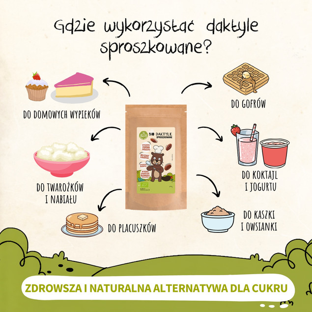 Helpa daktyle sproszkowane 200 g Bio