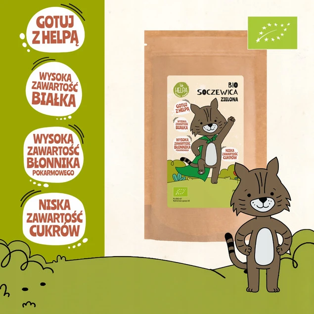 Bio Soczewica Zielona 400 g HELPA ekologiczna_2