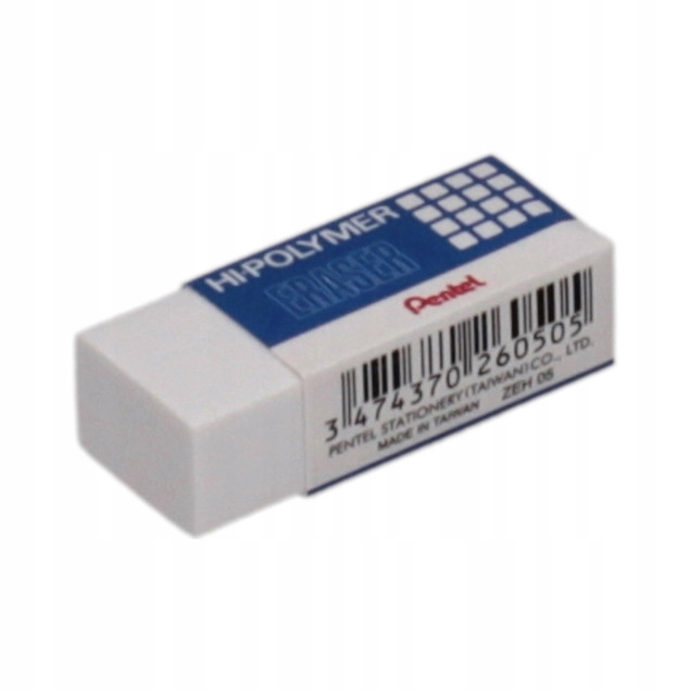 Gumka do mazania Pentel ZEH-03 Hi-Polymer biała, miękka