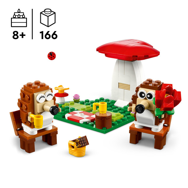 LEGO Ikony 40711 Jeżowy Piknik - Uroczy Zestaw Klocków 166 El.